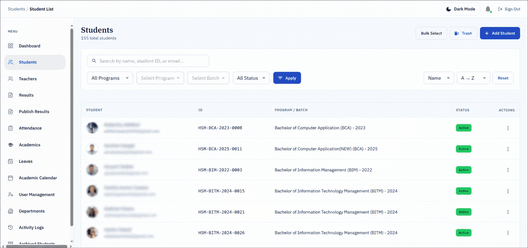 eSala - Student Academic Management System screenshot