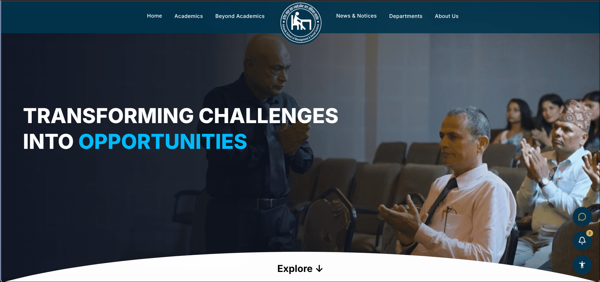 HSMSS Website - Institutional CMS & Public Portal screenshot